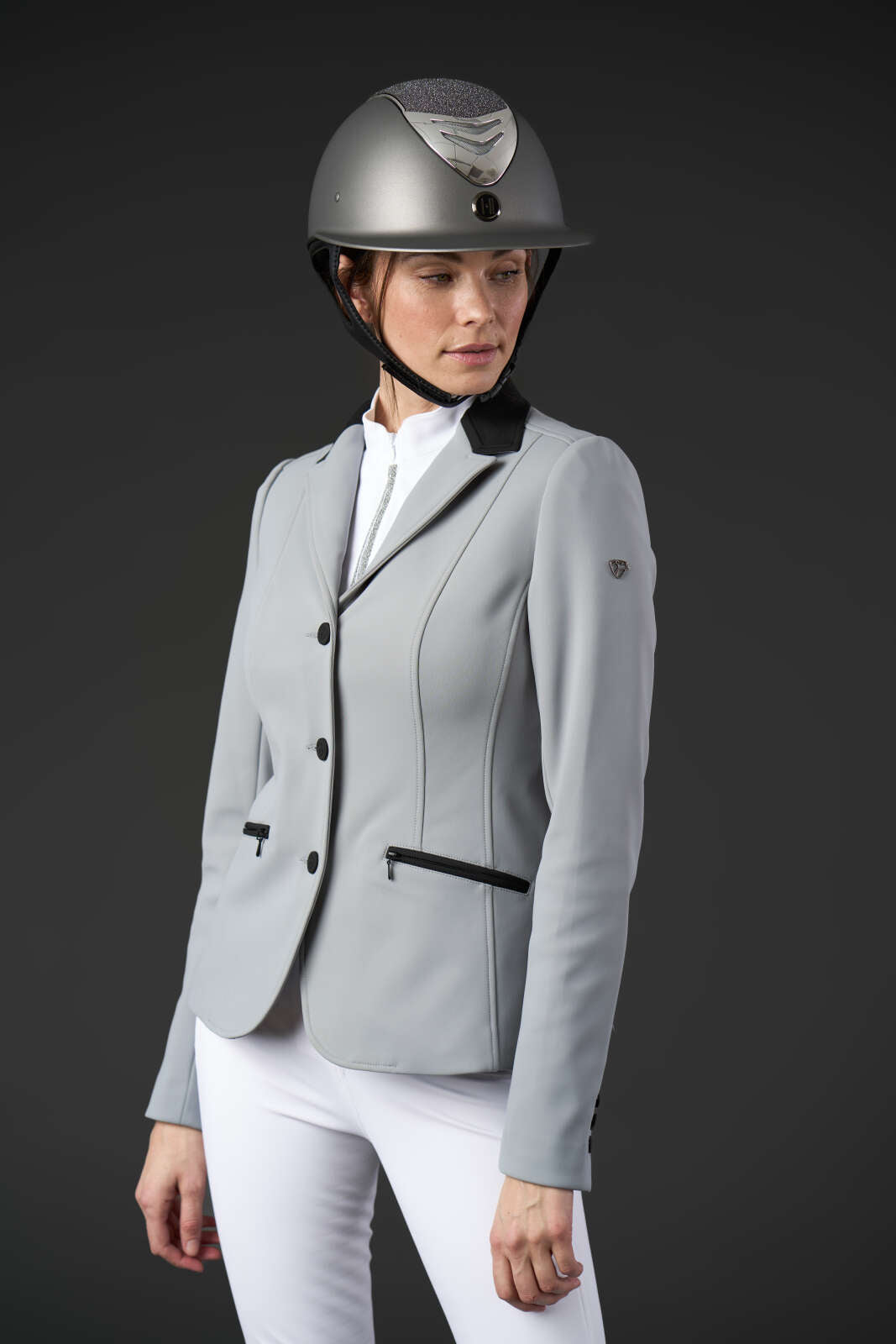 One K Avancé riding helmet - Glitter silver