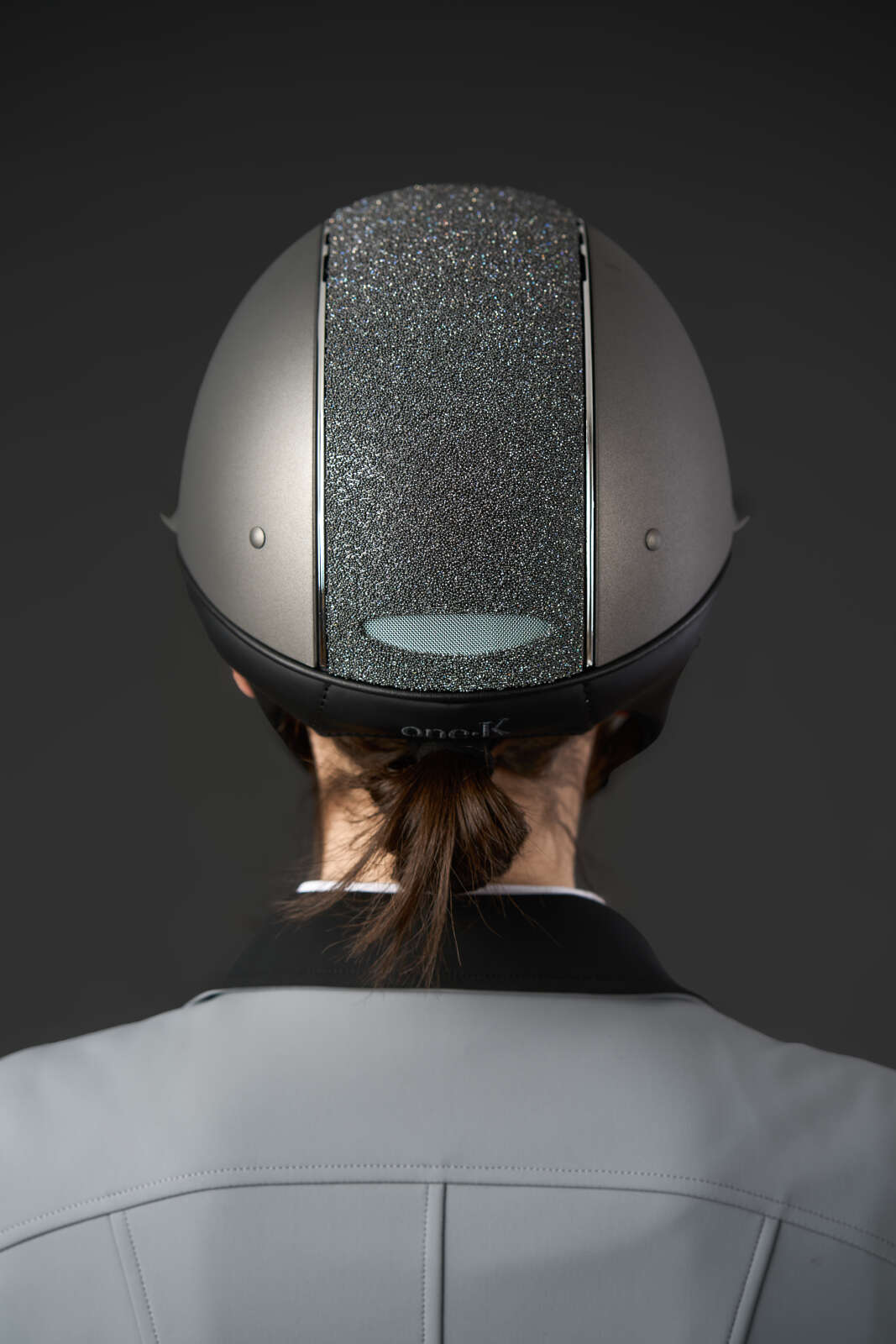 One K Avancé riding helmet - Glitter silver