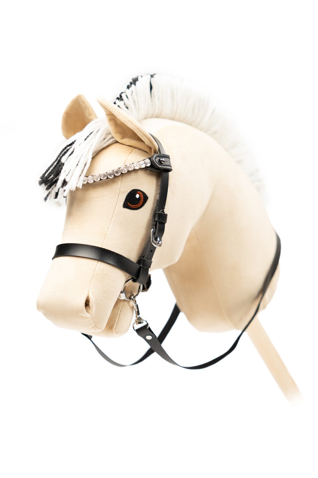 My Hobby Horse Bridle, black with silver stones - Unamari