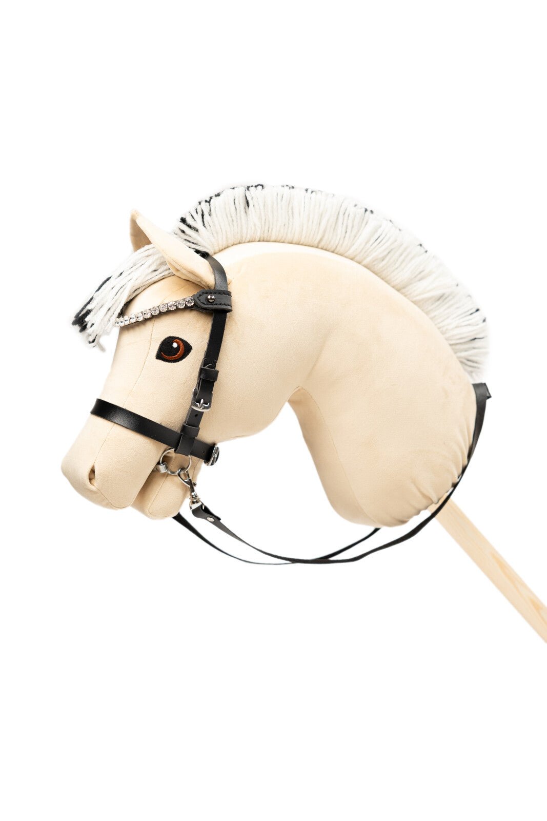 My Hobby Horse Bridle, black with silver stones - Unamari