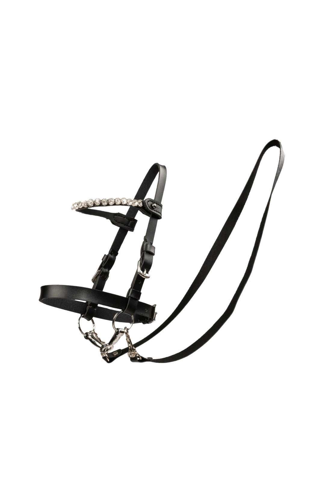 My Hobby Horse Bridle, black with silver stones - Unamari