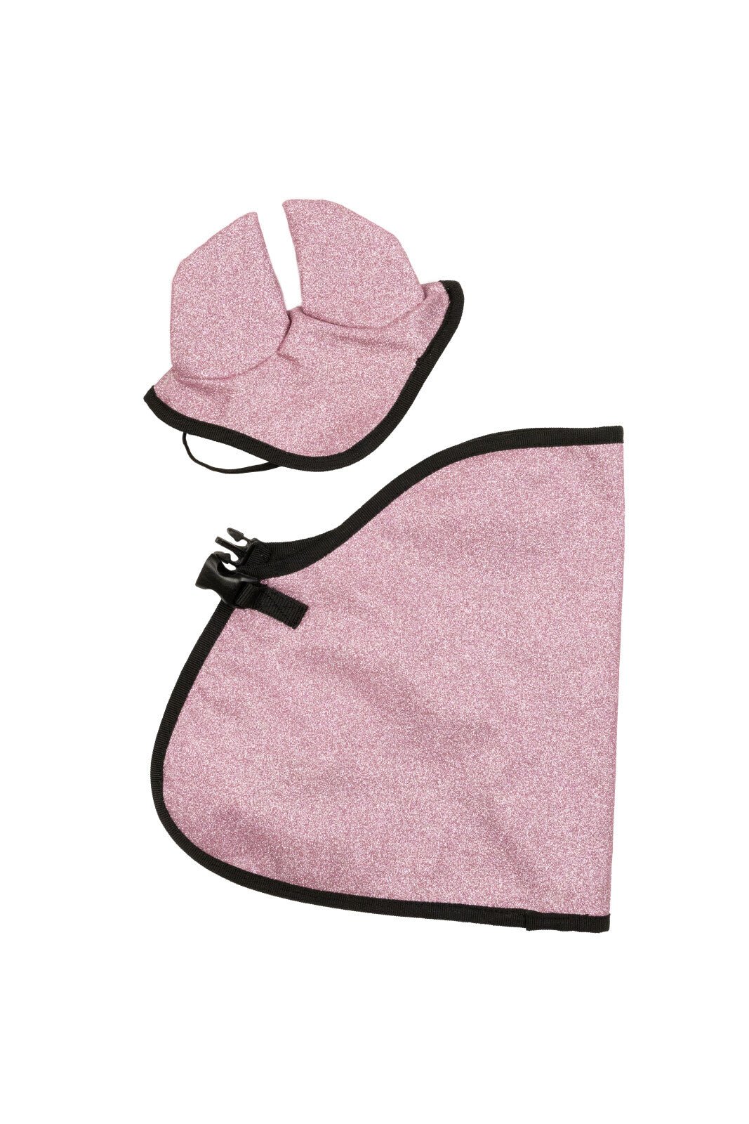 My Hobby Horse Rug & Ear Bonnet, pink glitter - Unamari