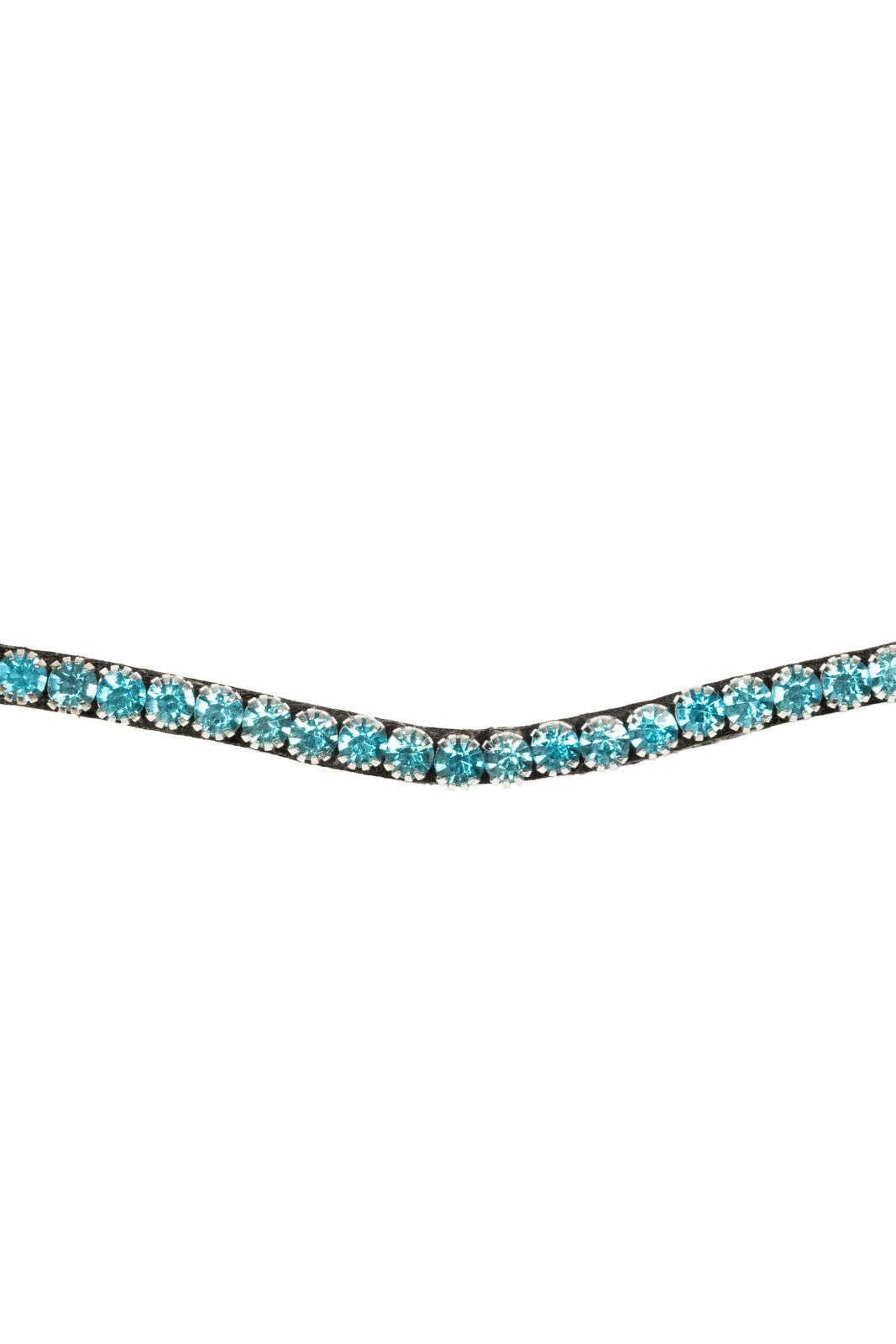 My Hobby Horse Browband, black with blue stones - Unamari