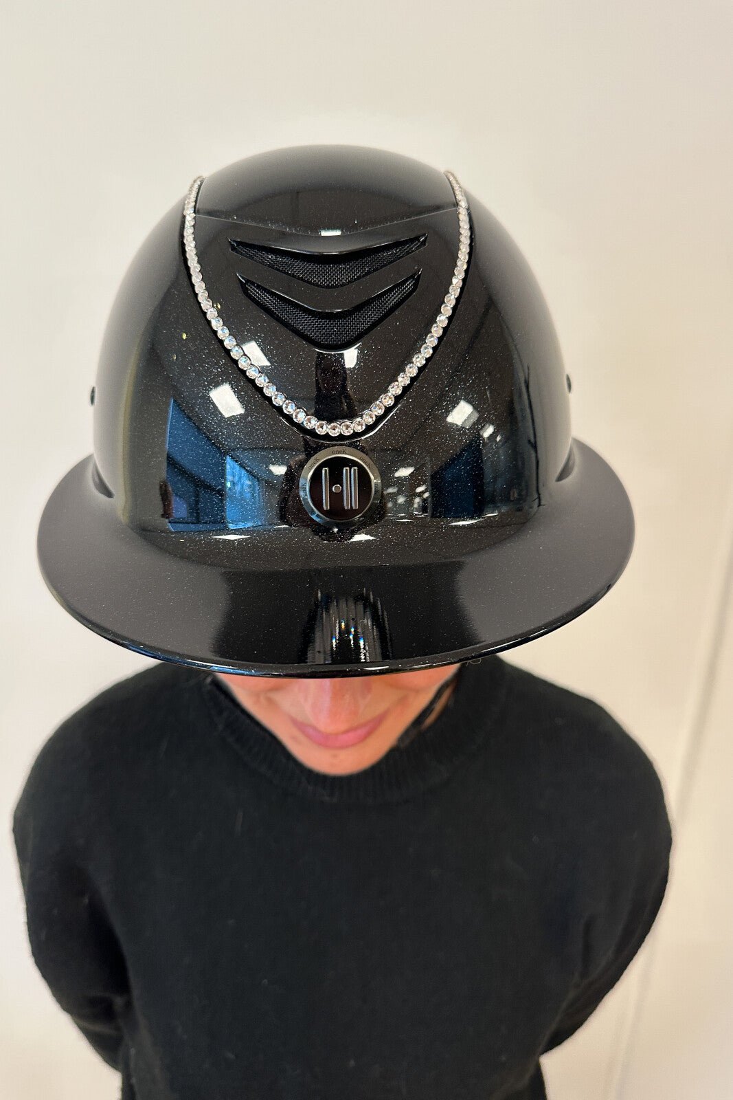 One K MIPS Avancé Lux riding helmet - shimmer, swarovski pipe - Unamari