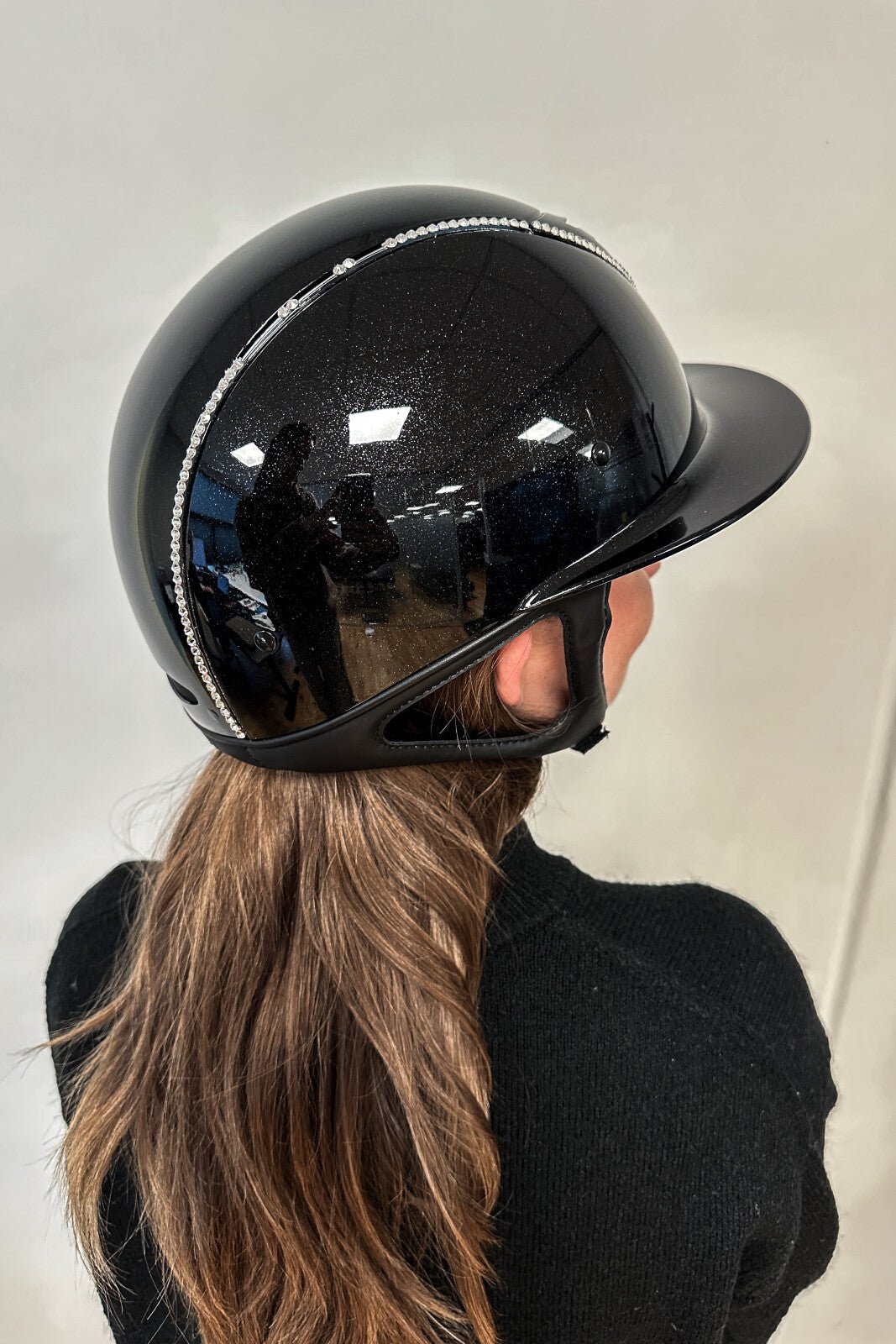 One K Avancé Lux riding helmet - Shimmer effect, swarowski pipe - Unamari