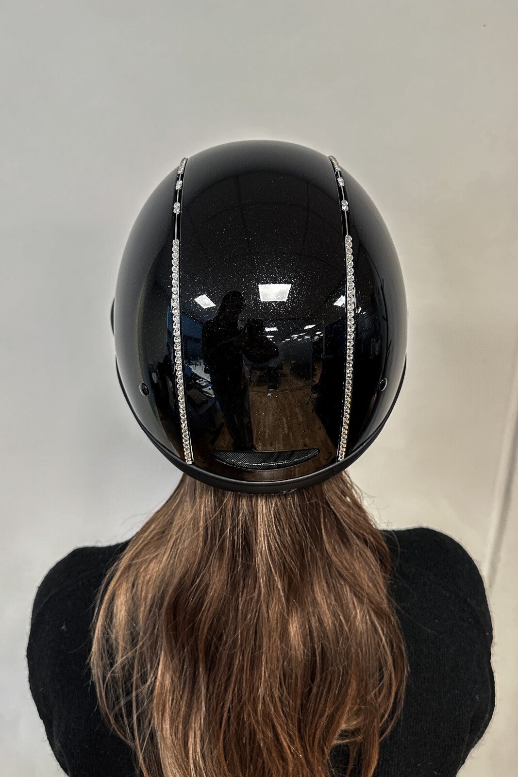 One K Avancé Lux riding helmet - Shimmer effect, swarowski pipe - Unamari