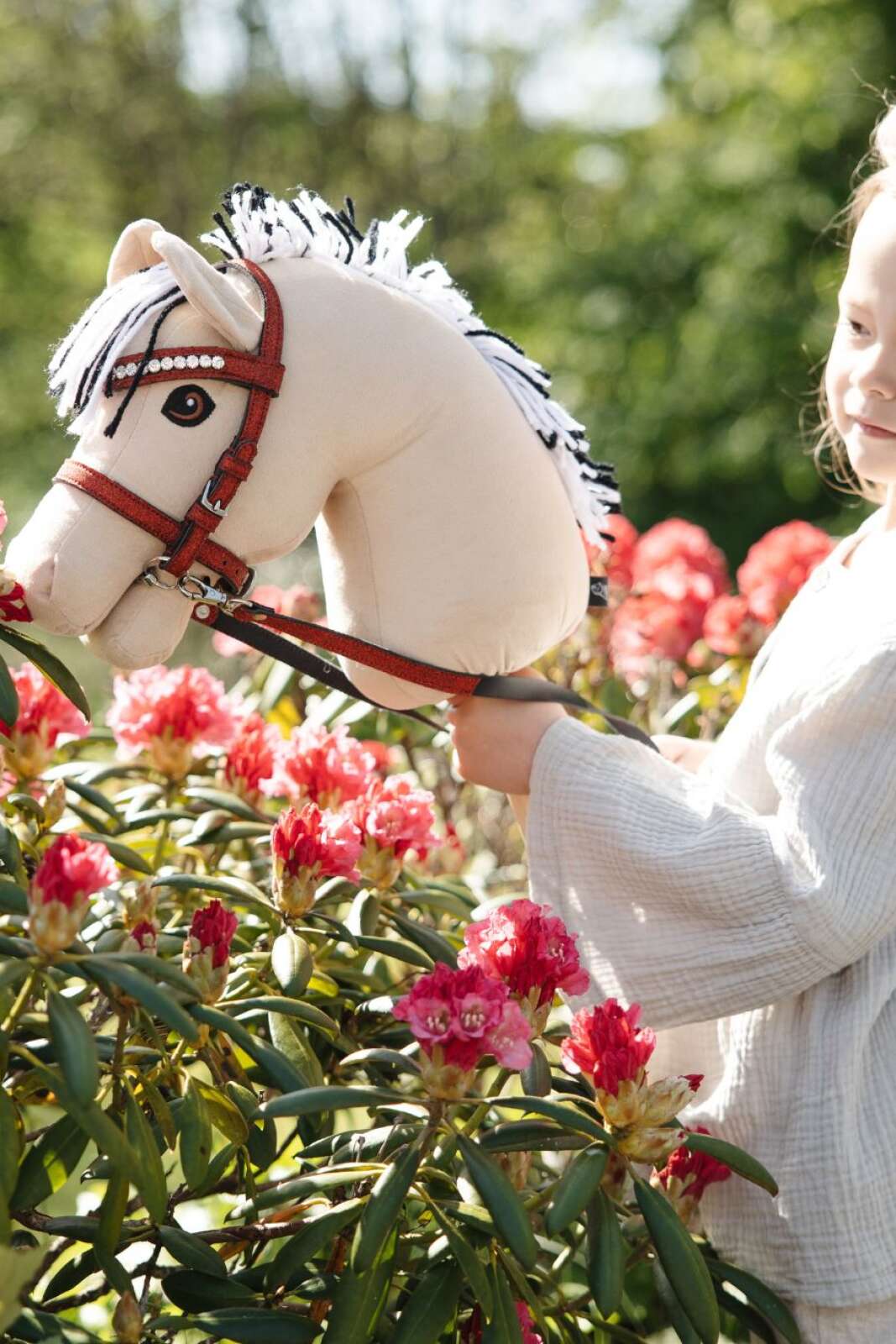 My Hobby Horse träns, röd glitter