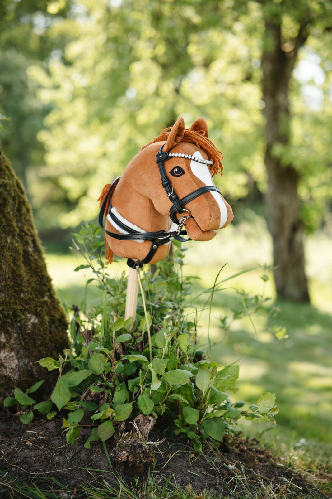 My Hobby Horse Träns, svart med silverstenar