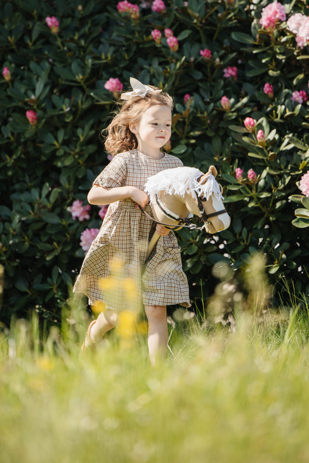 My Hobby Horse Trense braun, mit goldenen Steinen