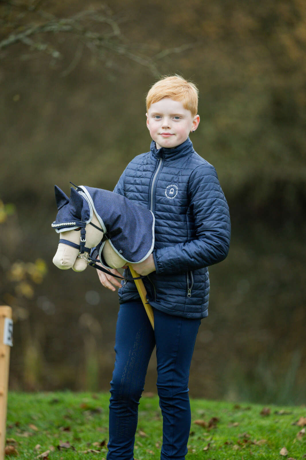My Hobby Horse dekken og ørehette, navy glitter
