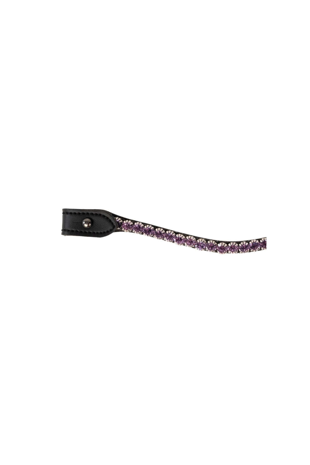 My Hobby Horse browband, black with lavender stones