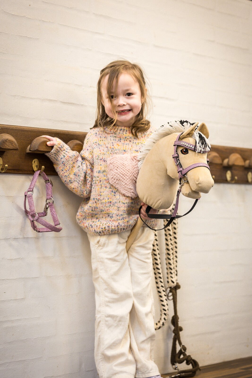 My Hobby Horse Bridle, pink glitter - Unamari