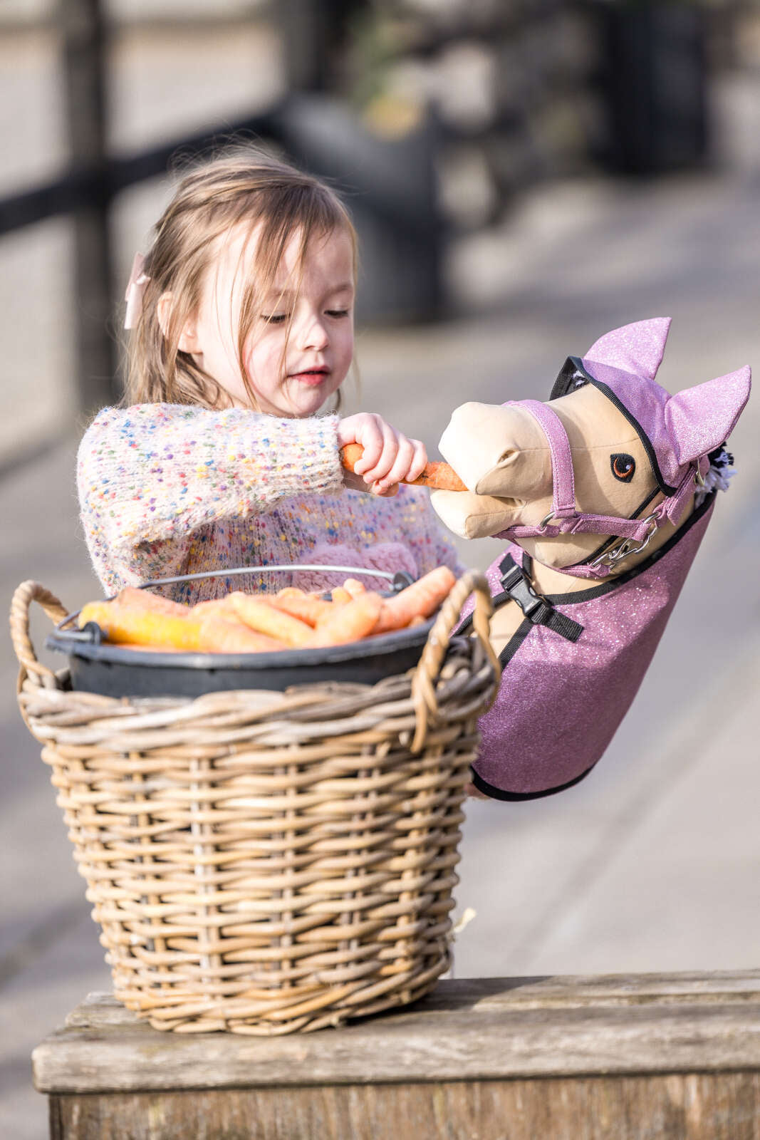 My Hobby Horse Decke & Fliegenhaube, Rosa Glitzer