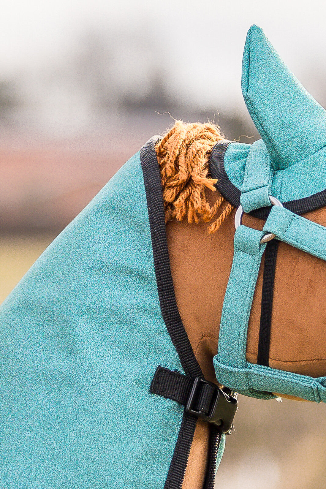 My Hobby Horse Decke & Fliegenhaube, Blauer Glitzer