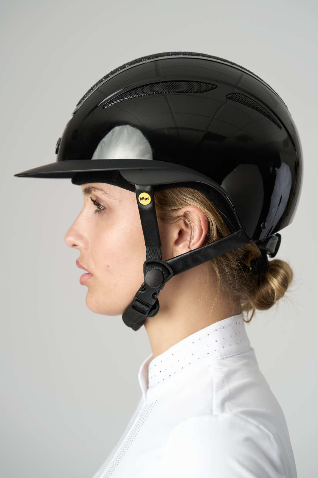 Equipage Mips Guardian ridehjelm, blank, Heavy Glitter top