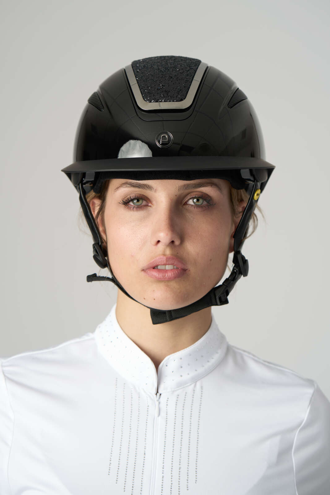 Equipage Mips Guardian ridehjelm, blank, Heavy Glitter top