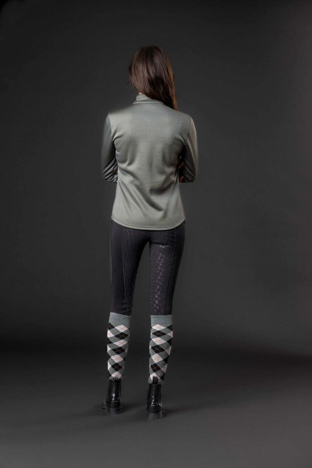 Equipage Scarlet half-zip long-sleeved riding shirt