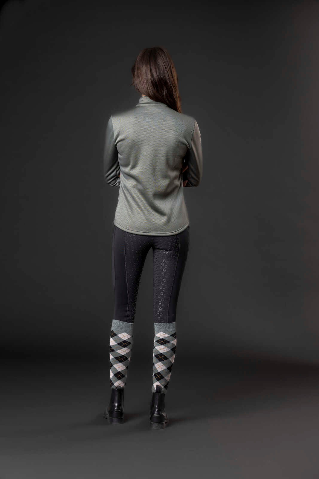 Equipage Scarlet half-zip langærmet ridebluse