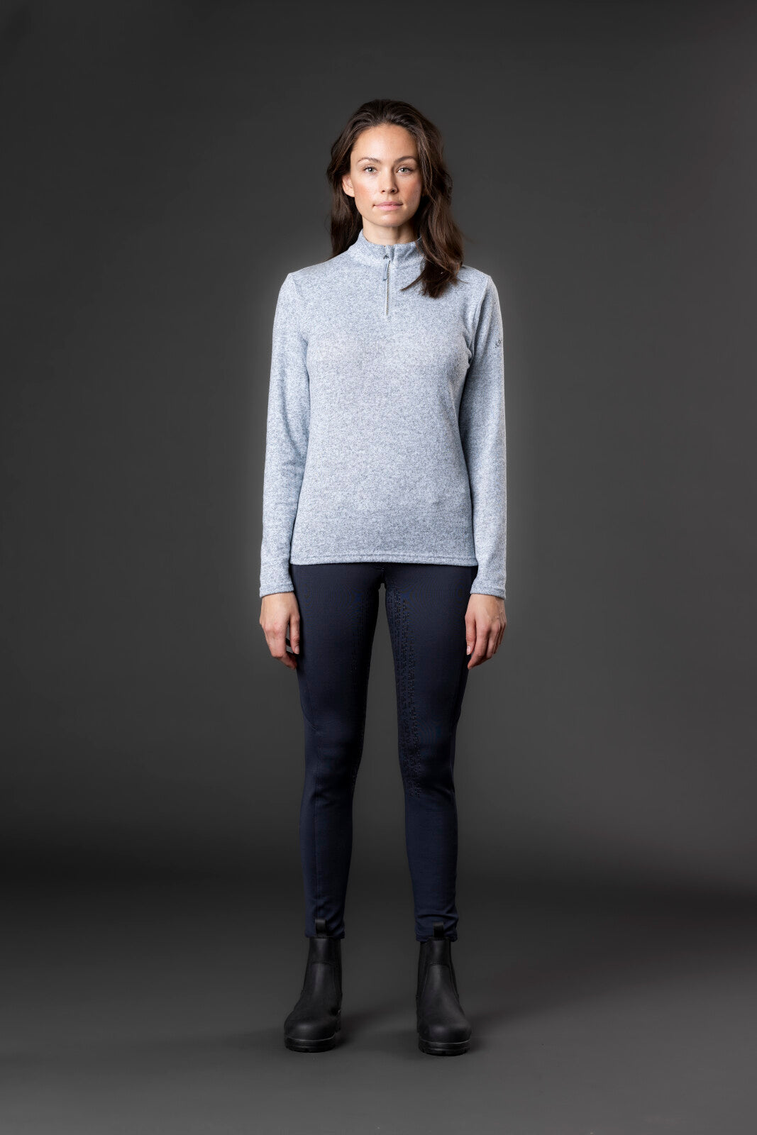 Equipage Stacey långärmad ridskjorta med half-zip
