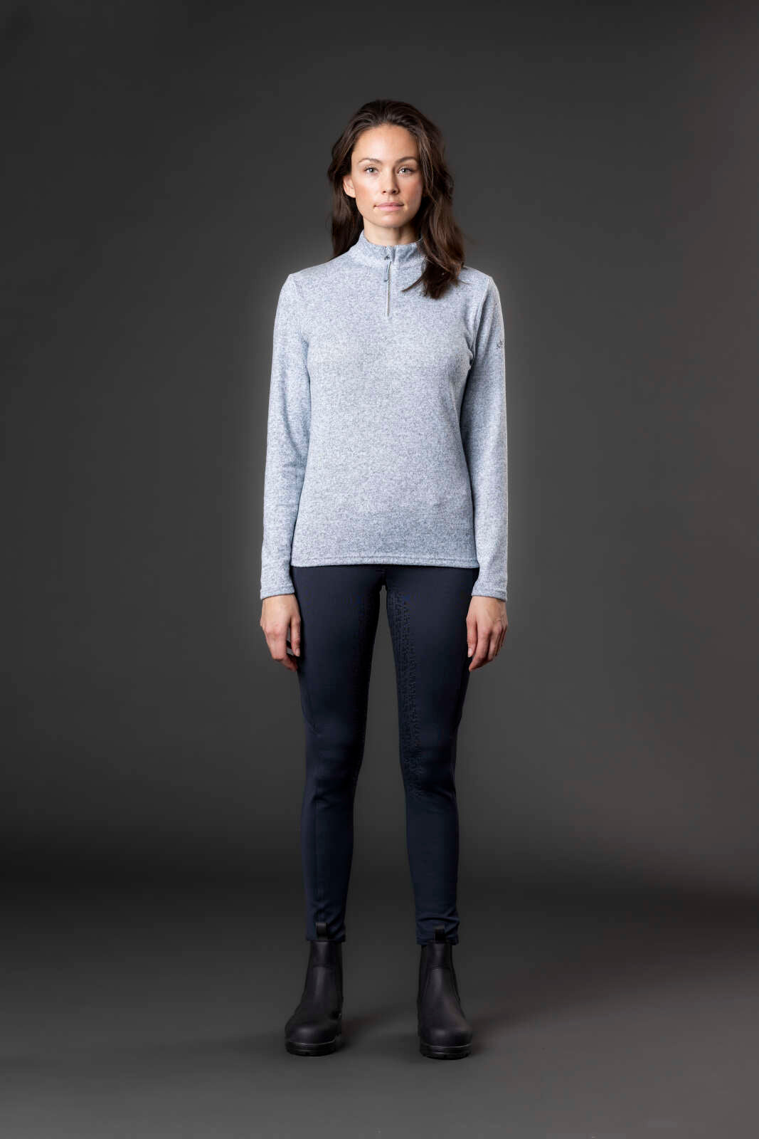 Equipage Stacey half-zip langærmet ridebluse
