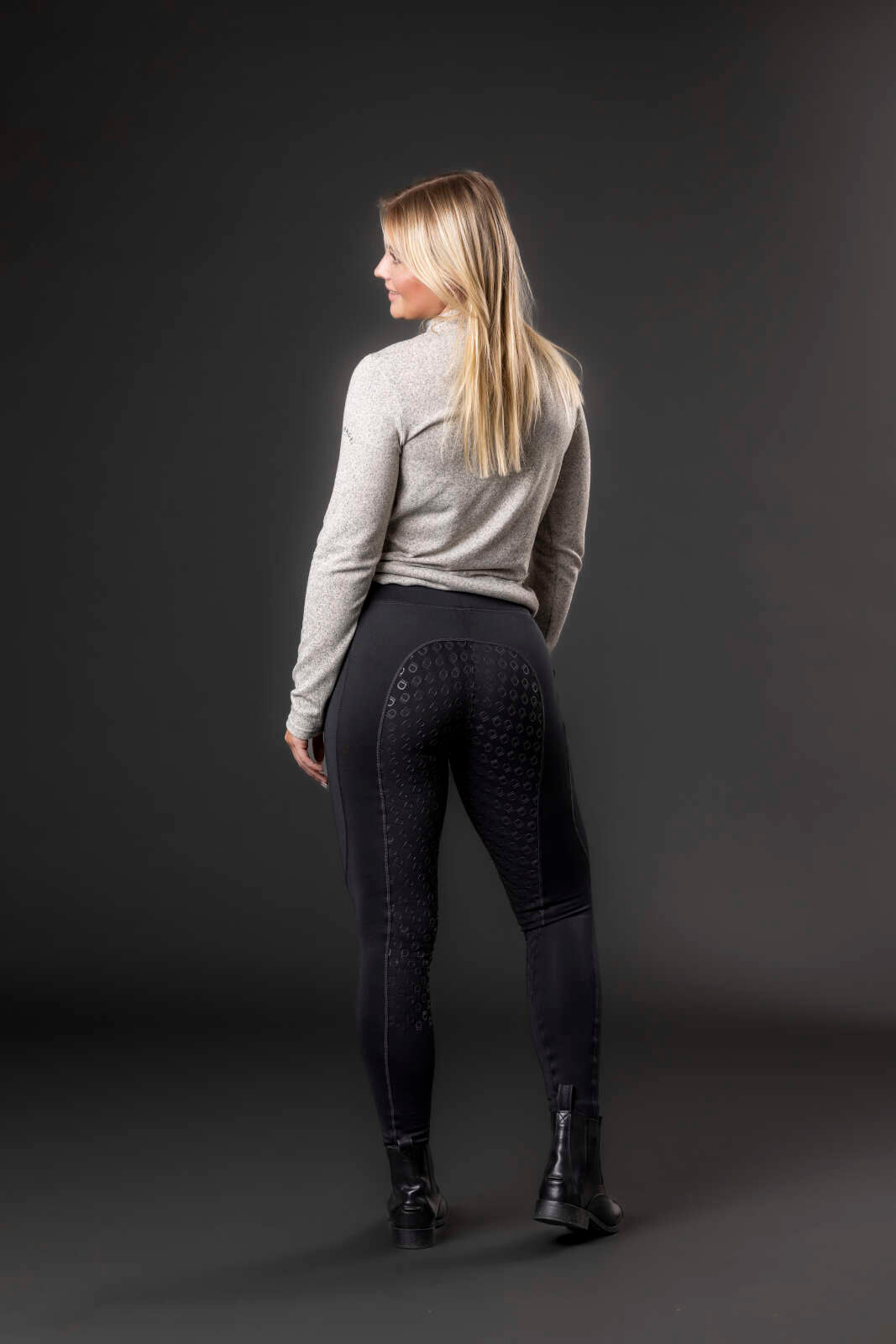 Equipage Stacey half-zip langærmet ridebluse