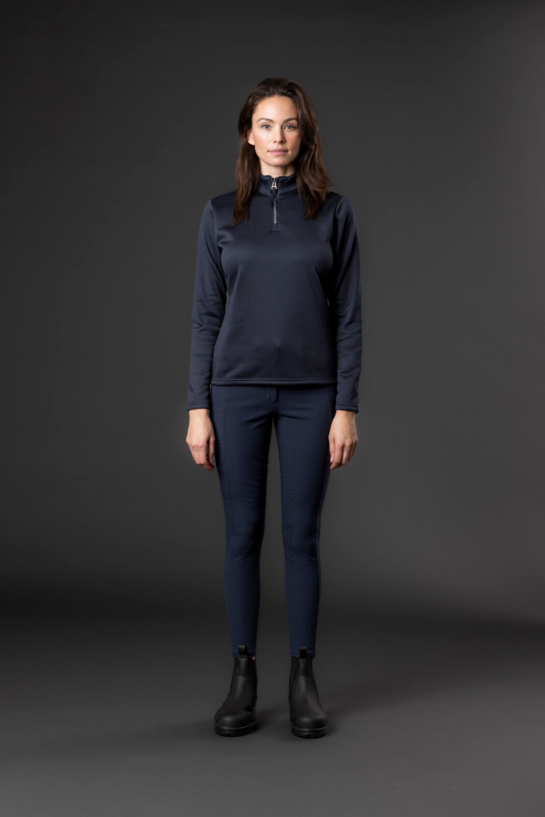 Equipage Scarlet half-zip long-sleeved riding shirt