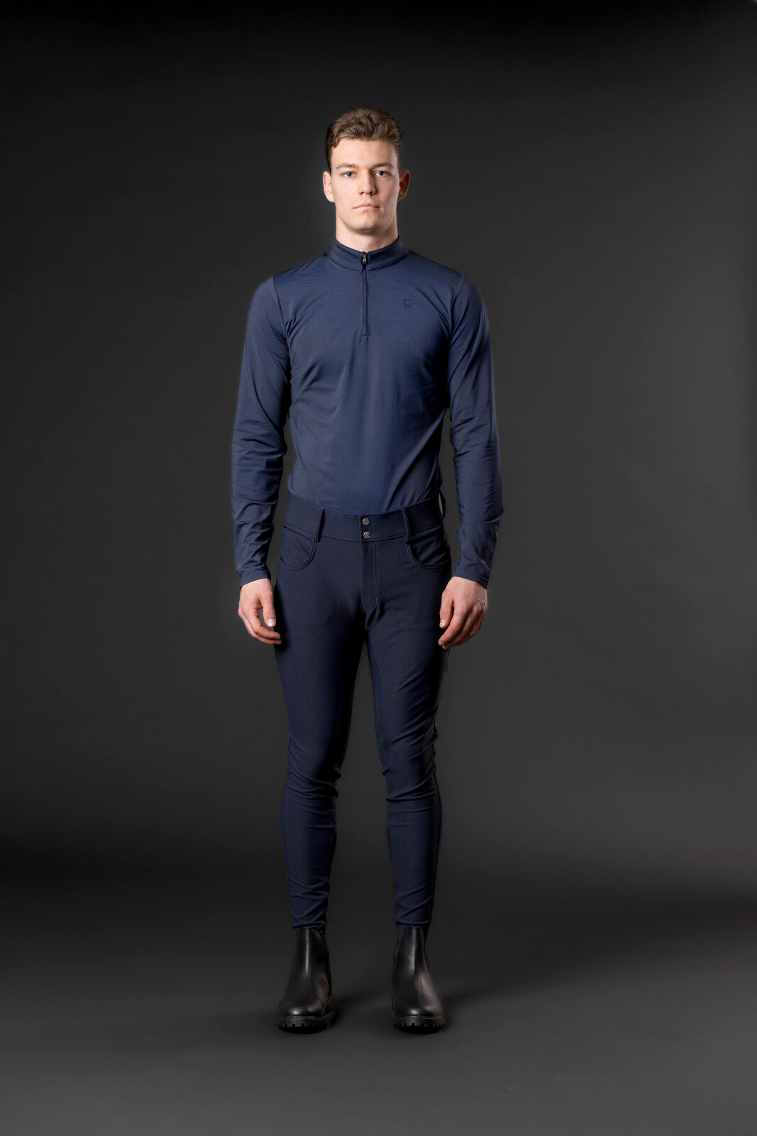 Equipage MEN Steve half-zip long sleeve riding shirt
