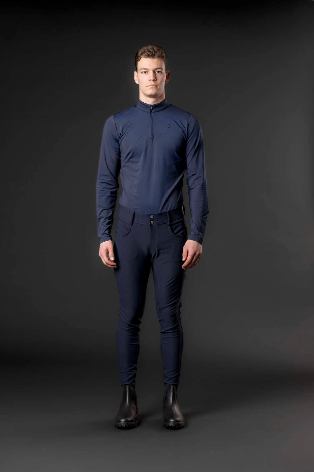 Equipage MEN Steve half-zip long sleeve riding shirt