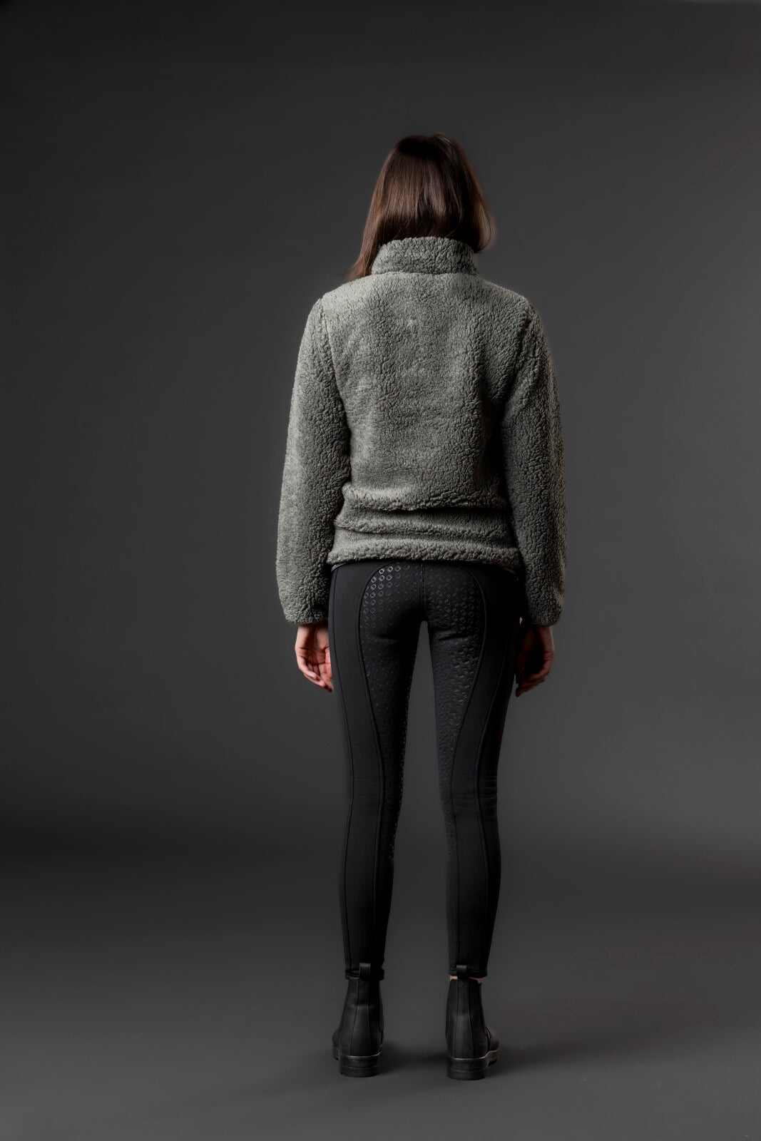 Equipage TEEN Joelle half-zip teddy riding jacket