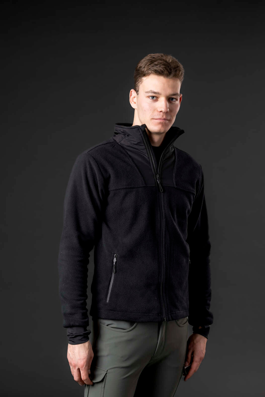 CATAGO MEN Aiden ZIp ridejakke i polarfleece