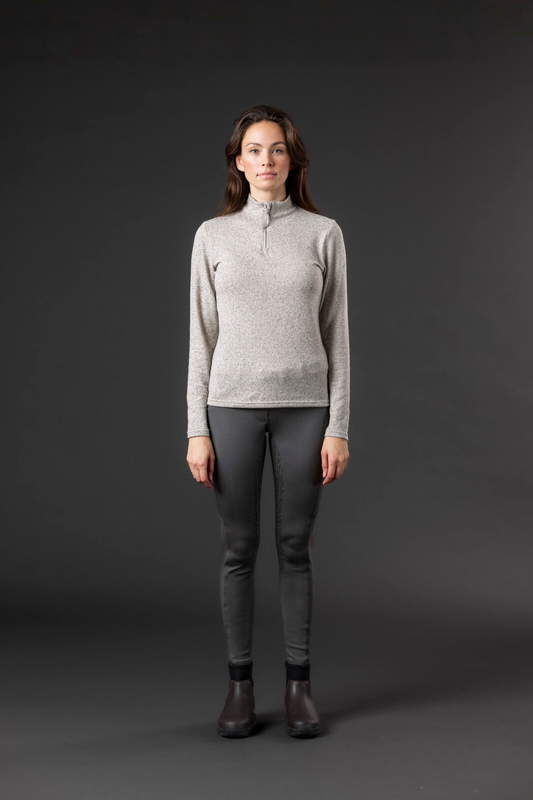 Equipage Stacey långärmad ridskjorta med half-zip