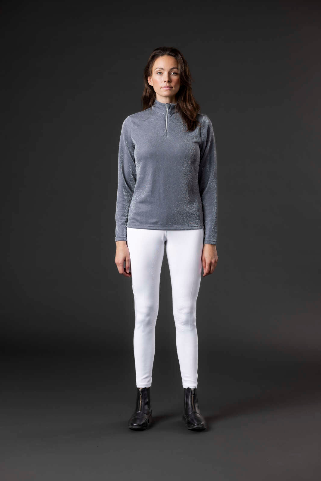 Equipage Shimmer half-zip langærmet ridebluse