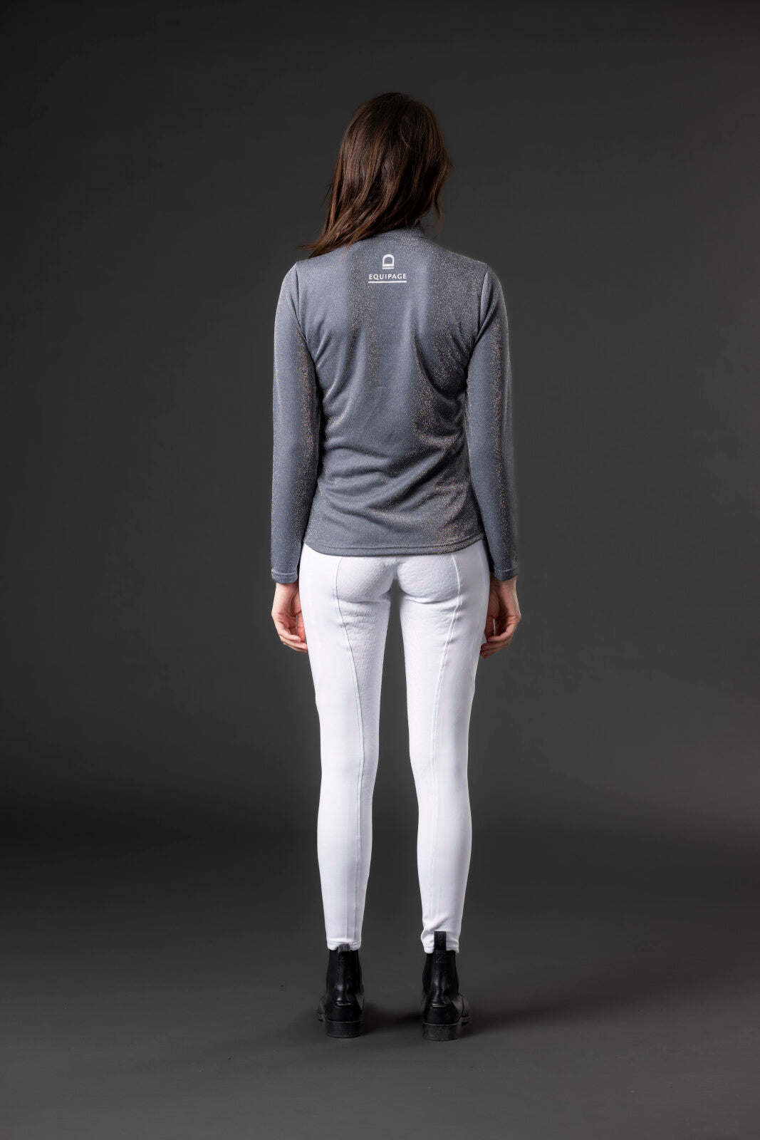 Equipage Shimmer half-zip langærmet ridebluse
