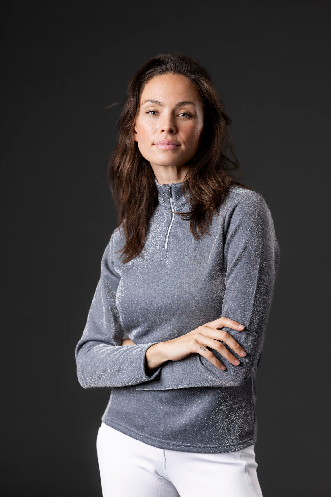 Equipage Shimmer half-zip long-sleeved riding shirt