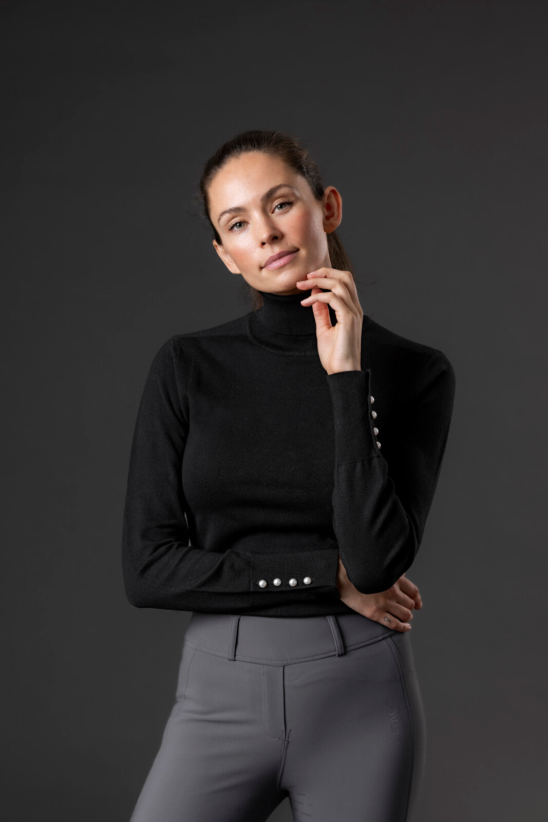 CATAGO Bash Reitpulli mit Rollkragen