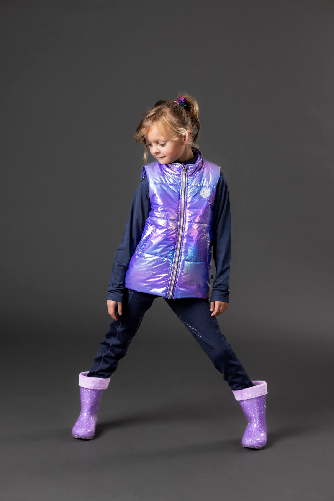 Equipage Light glitter wellies for kids