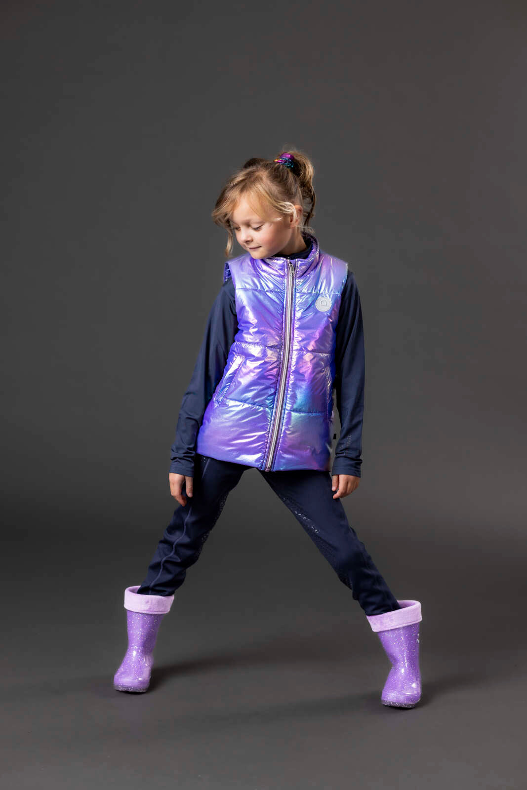 Equipage Light glitter forede gummistøvler til børn