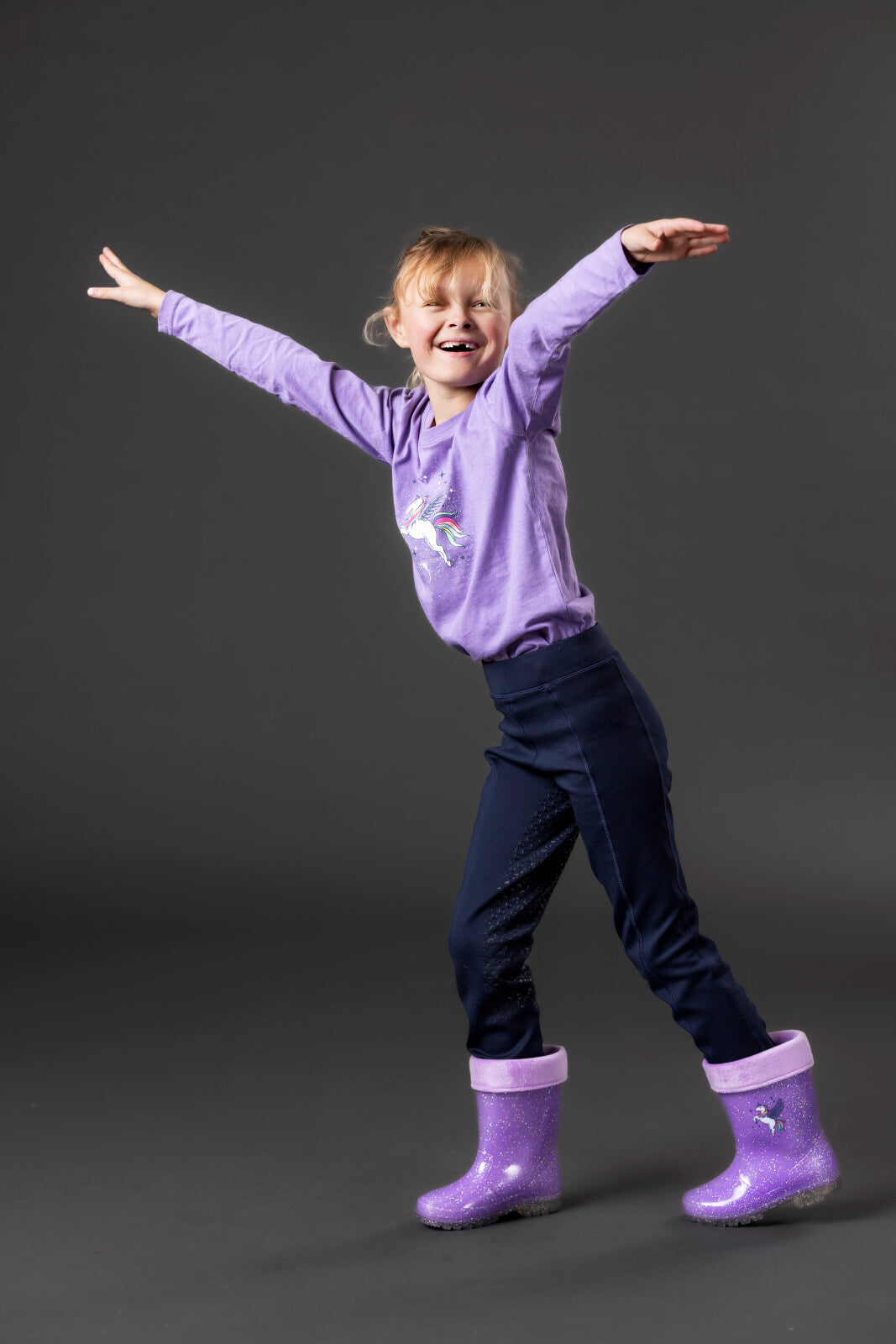 Equipage Light glitter wellies for kids