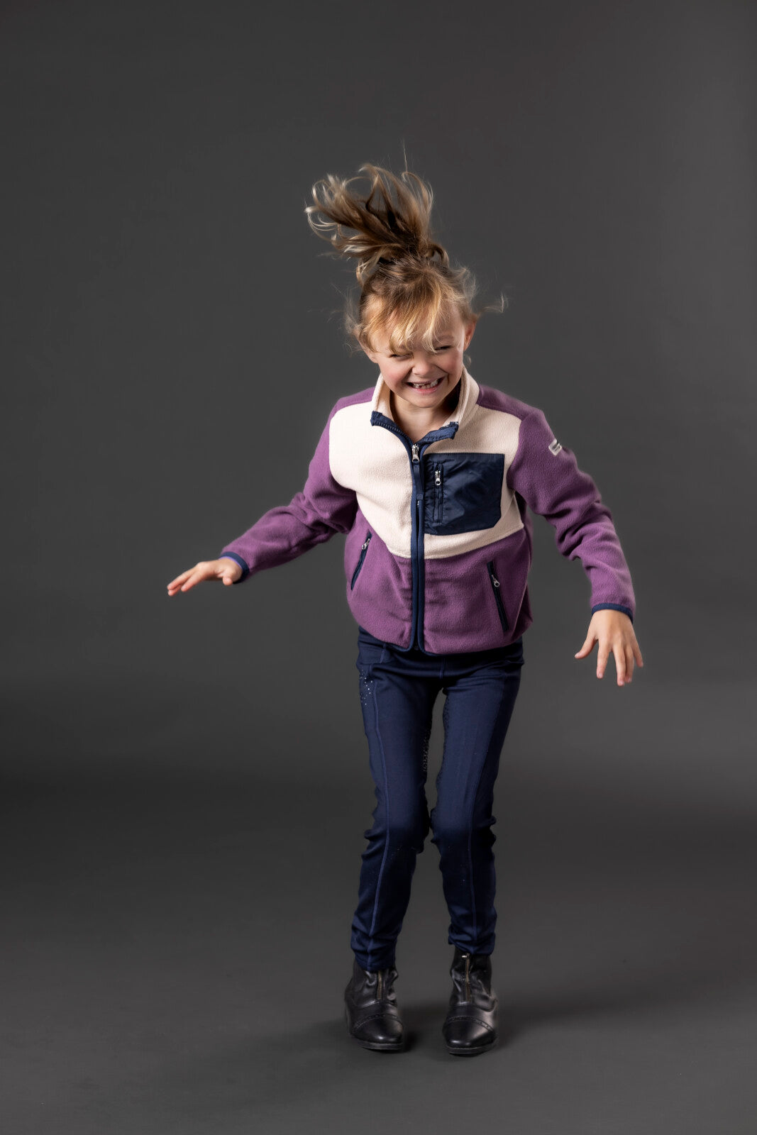 Equipage Minna zip riding fleece jacket for kids