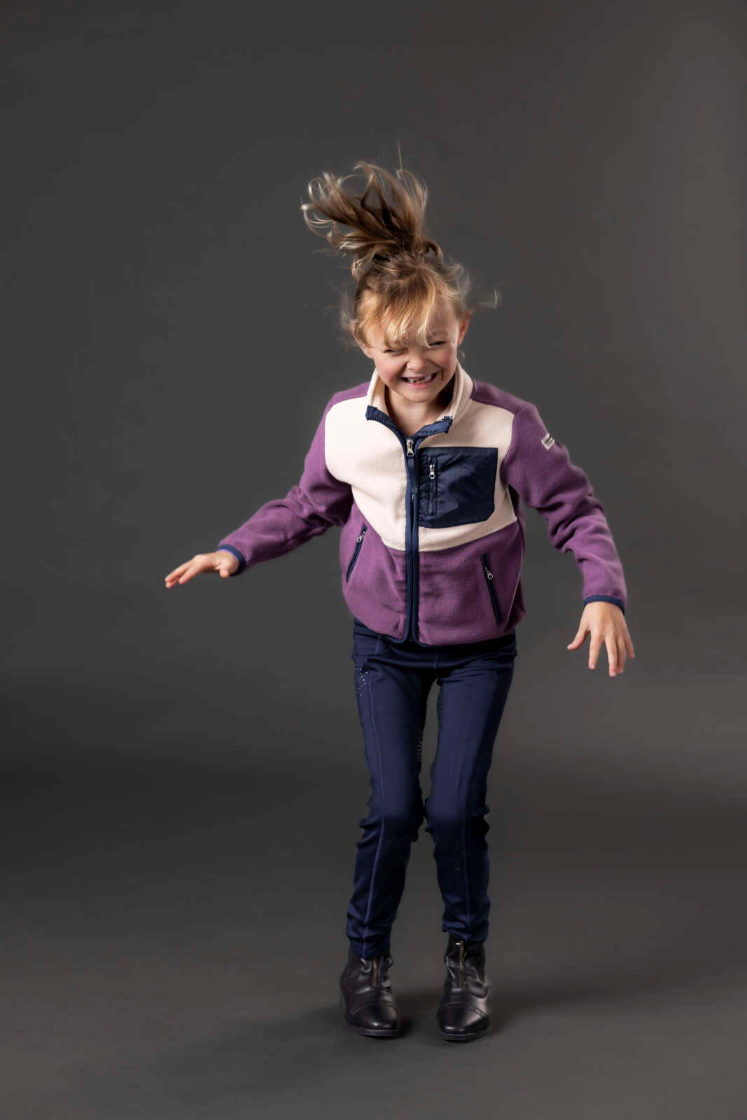 Equipage Minna zip fleece ridjacka för barn
