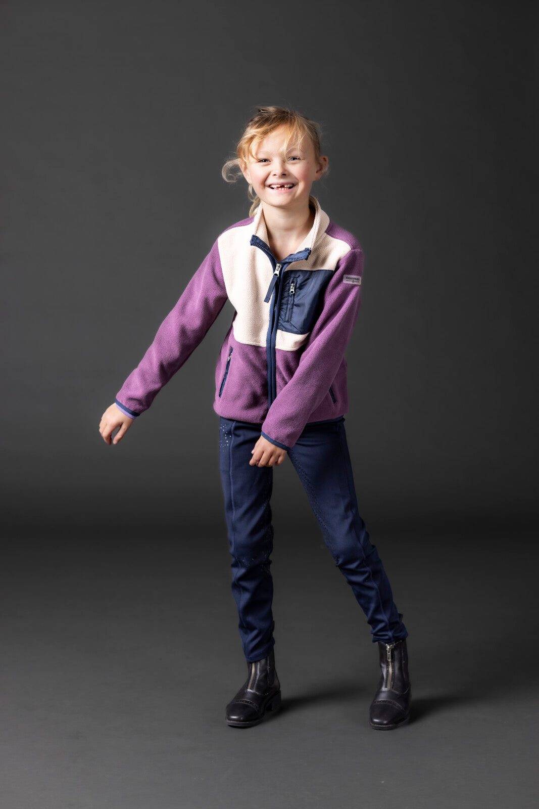 Equipage Minna zip riding fleece jacket for kids