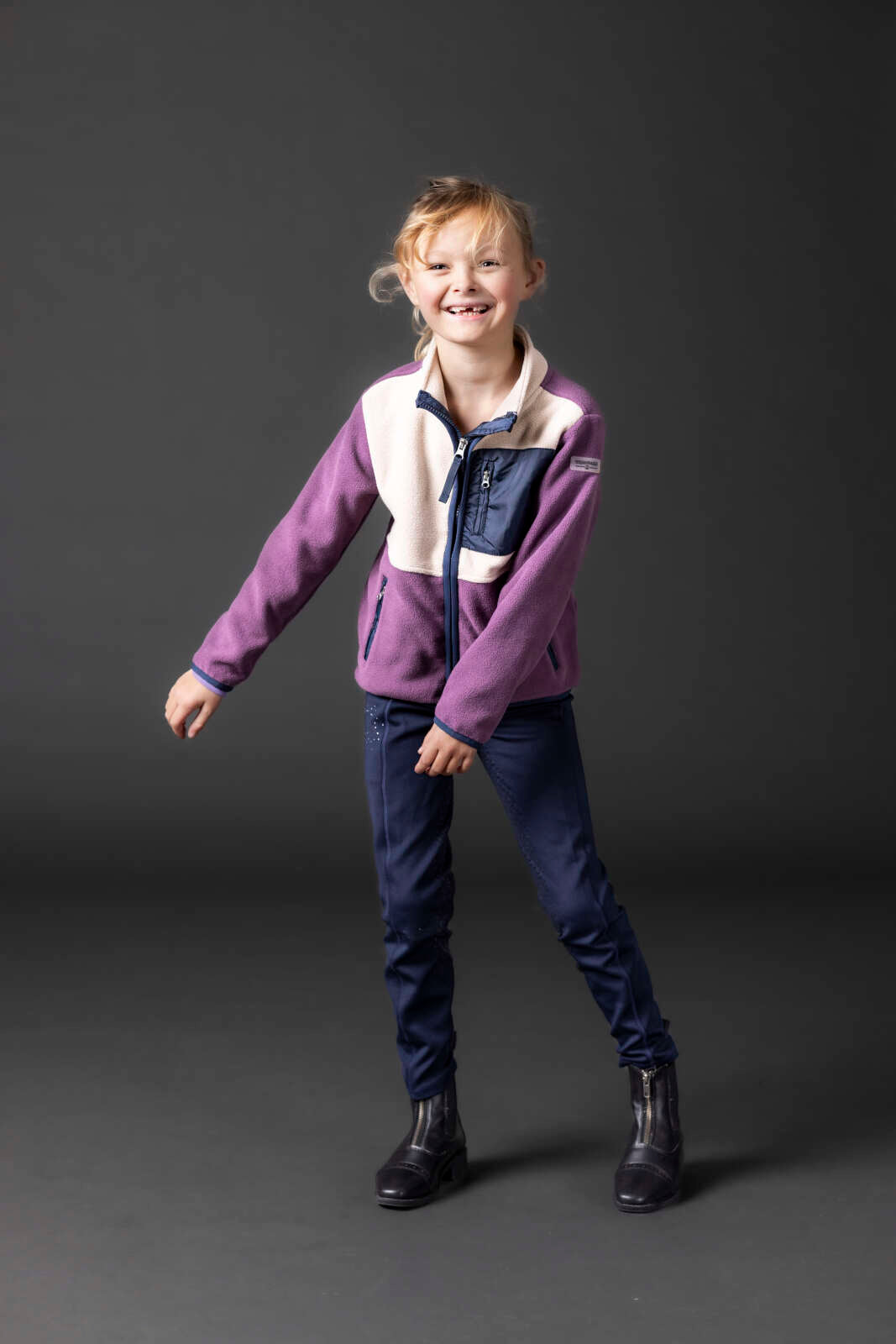 Equipage Minna zip fleece ridjacka för barn
