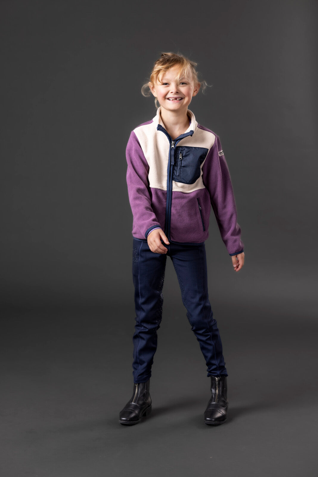 Equipage Minna zip riding fleece jacket for kids