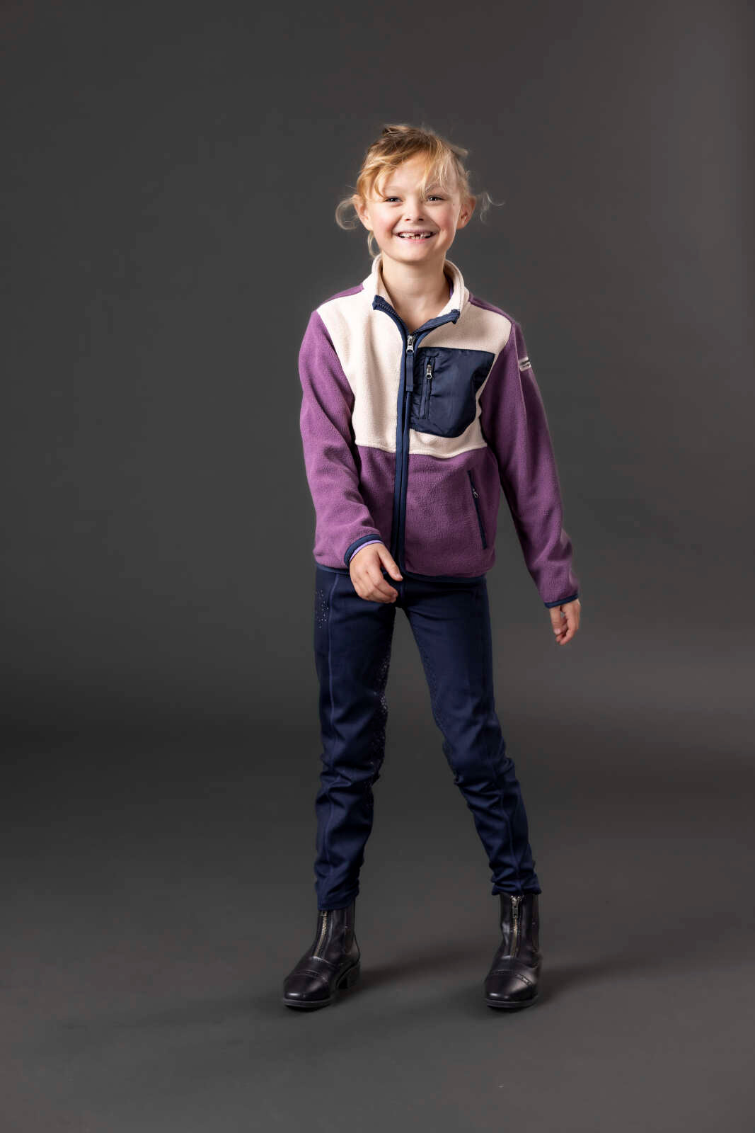 Equipage Minna zip fleece ridjacka för barn