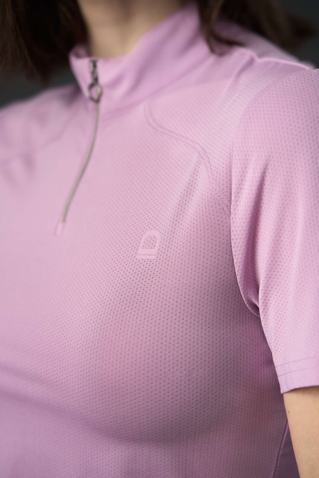 Equipage Hasty kortærmet ridebluse med half-zip
