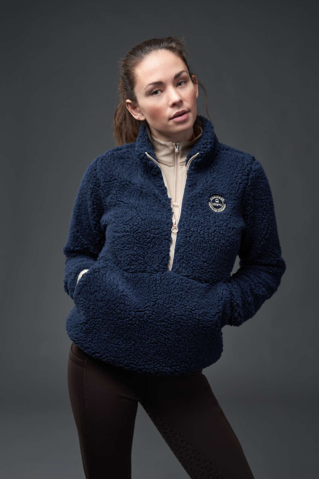 Equipage Joelle half-zip teddy ridejakke