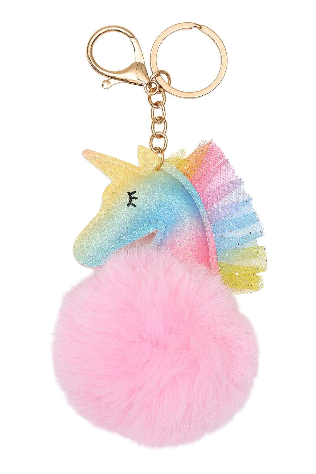 Equipage Unicorn Nøglering med pelsbold