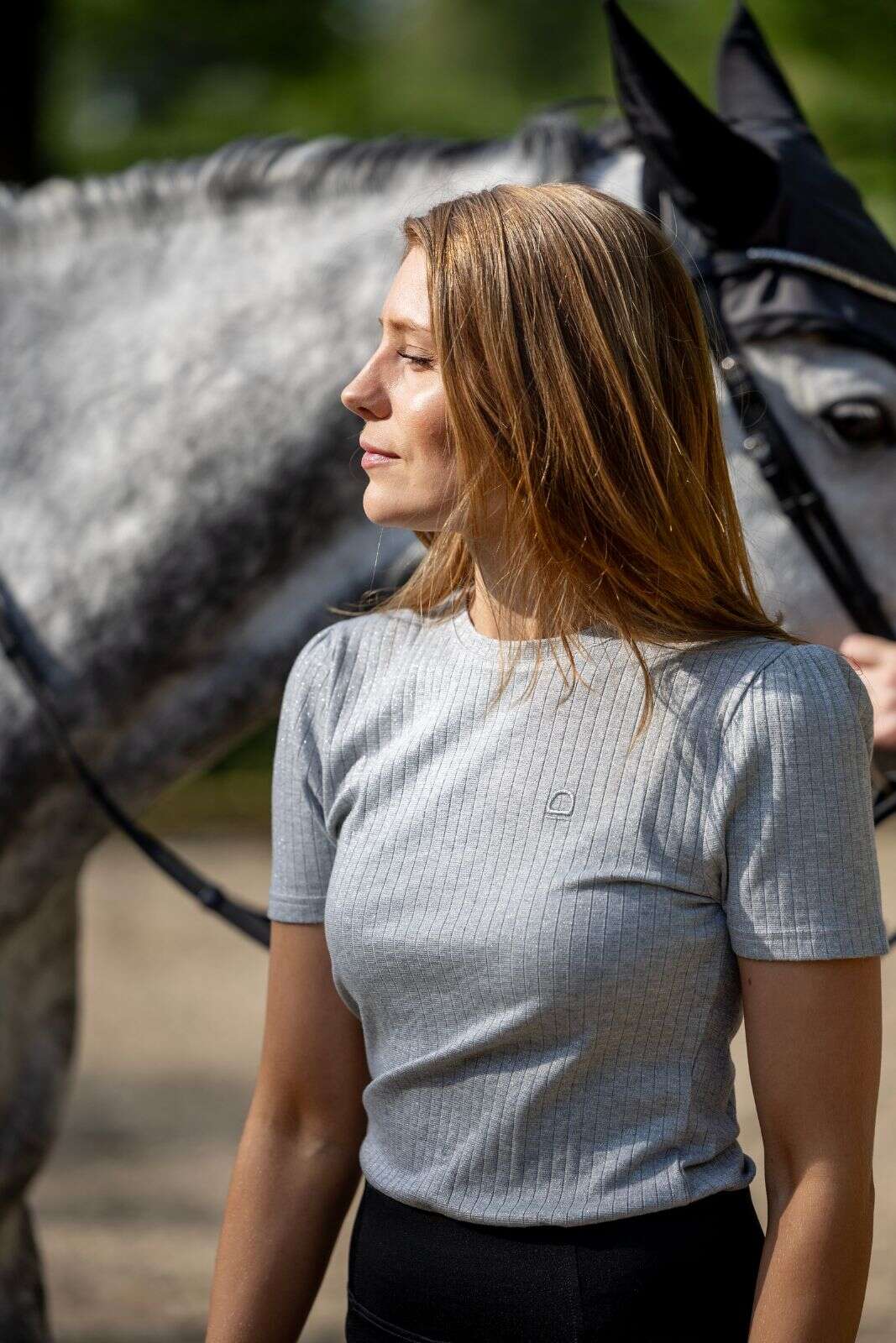 Equipage Alexa kurzärmeliges Glanz-T-Shirt