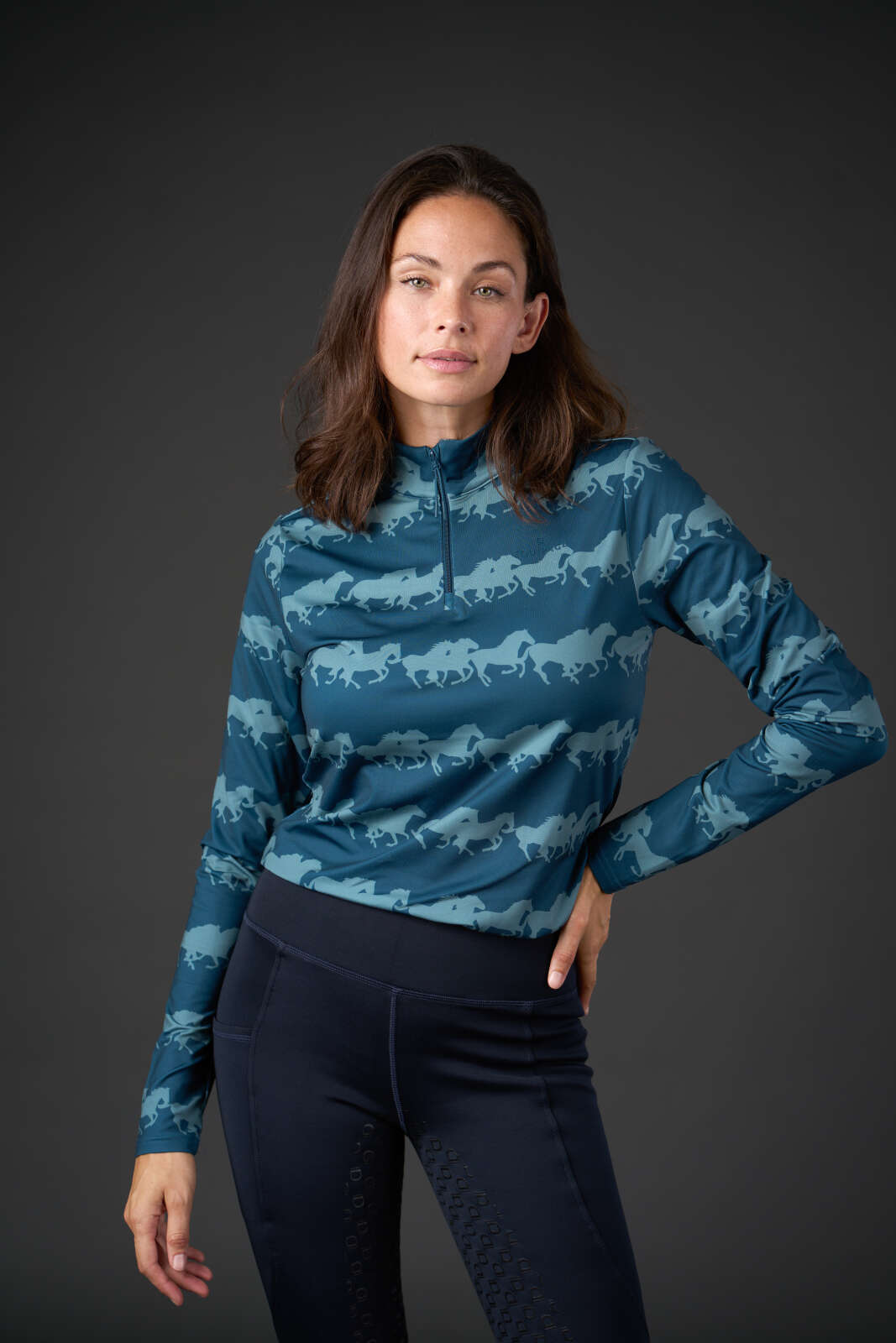Equipage Montana langærmet trøje, half zip