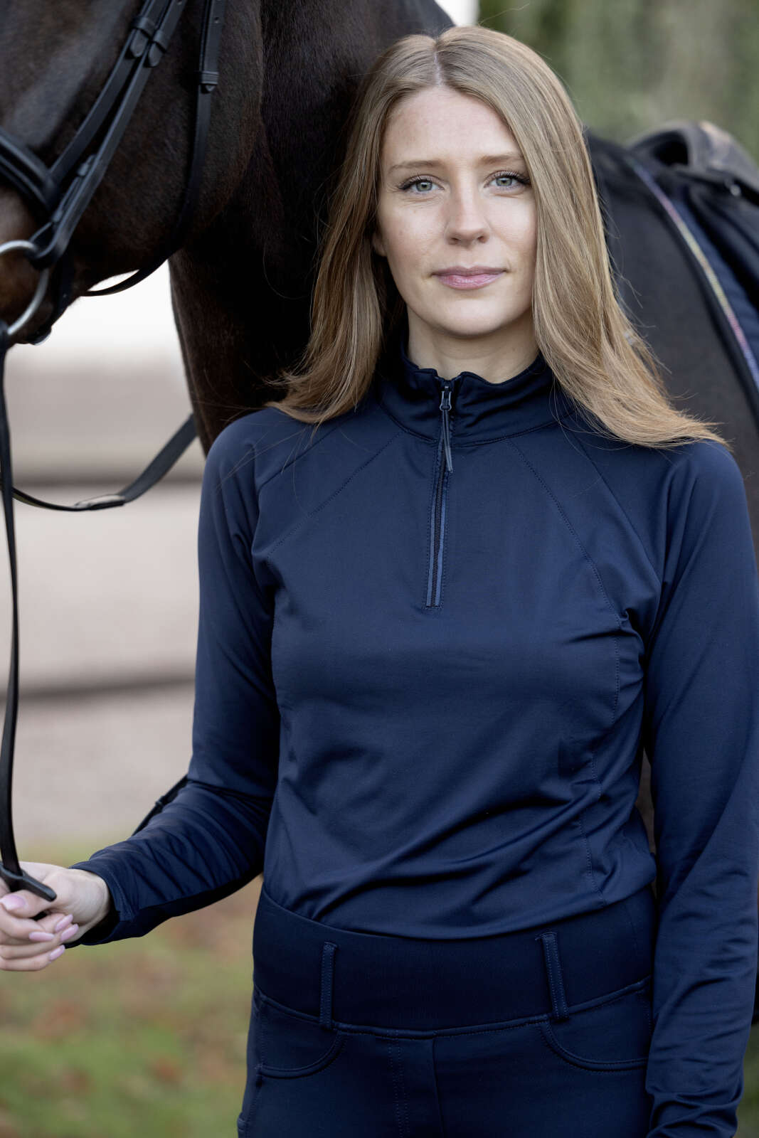 Equipage Redmond långärmad tröja, half-zip